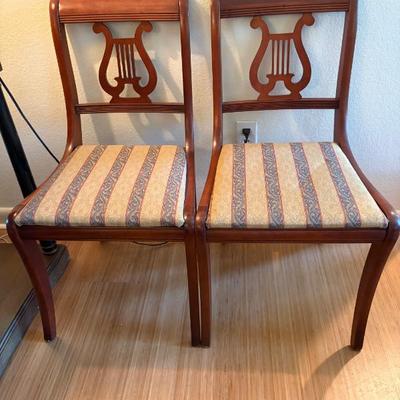 Sale Photo Thumbnail #6: pair of harp back dining chairs $69