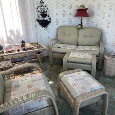 Sale Photo Thumbnail #134: loveseat $125
chair $40 as is
2 ottomans $35 each