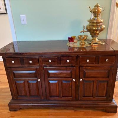 Sale Photo Thumbnail #129: Ethan Allen sideboard $250
56 X 20 X 34"