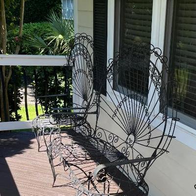 Sale Photo Thumbnail #252: vintage peacock chairs $395 
two available
vintage peacock Bench $1.450