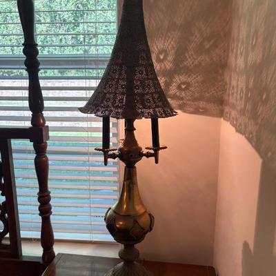 Sale Photo Thumbnail #18: brass Moroccan Moorish lamp $485
2 Available