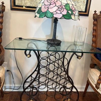 Sale Photo Thumbnail #172: wine rack and glass table $99
36 X 16 X 30"