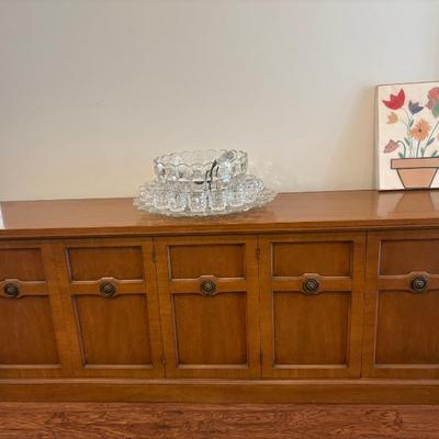 Sale Photo Thumbnail #200: Mt. Airy Table Co. id-century fruitwood $350
78 X 17 X 28"