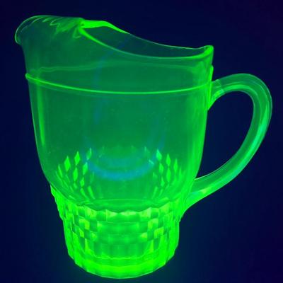 Sale Photo Thumbnail #44: Uranium Glass Pitcher