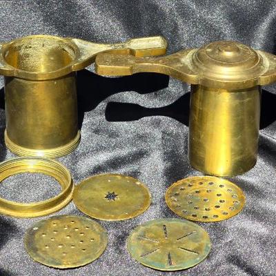 Sale Photo Thumbnail #4: Antique Brass Spaghetti Press