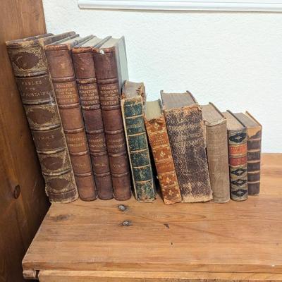 Lot #187 - Collection of Antique Leather-Bound Books
