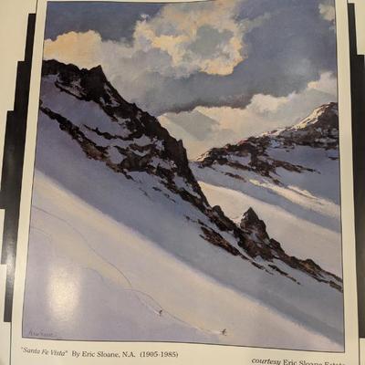 Lot #129 - 1993 Crystal Pepsi Santa Fe Celebrity Ski Classic Posters "Santa Fe Vista" by Eric Sloane.