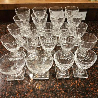 Lot #108 - Crystal Glassware Set - 22-Piece Collection - Val St. Lambert