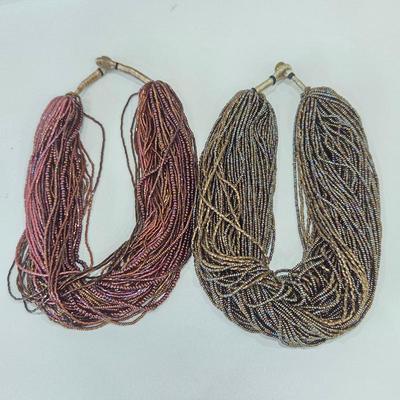Lot #22 - Multi Strand Seed Bead Necklace Set