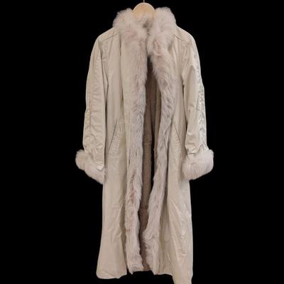 Lot #79 - Full Length Fur Coat With Removable Outer Shell