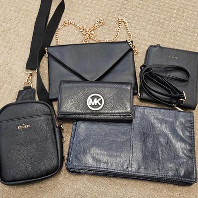 Lot #186 - Stylish Black Handbags Collection - MK, Kedzie & More