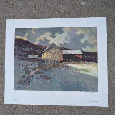 Lot #241 - SIGNED Eric Sloane Limited Edition Print "Winter"