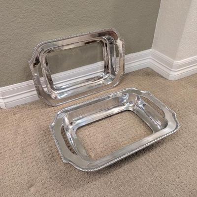 Lot #55 - Vintage Rectangular Aluminum Casserole Holders Made in Mexico