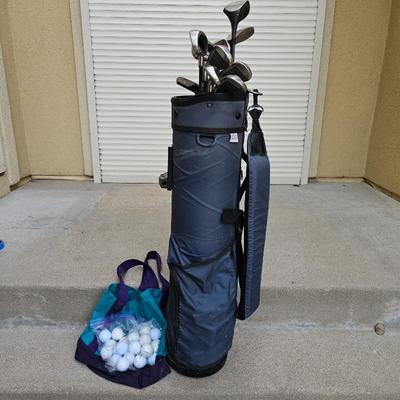 Lot #215 - Complete Golf Club Set with Palm Springs Bag, Balls, and Accessories