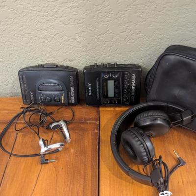 Lot #149 - Sony Walkman Collection with Headphones and Carrying Case