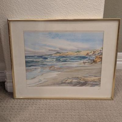 Lot #120 - Original Signed Coastal Watercolor by Lisa 1980