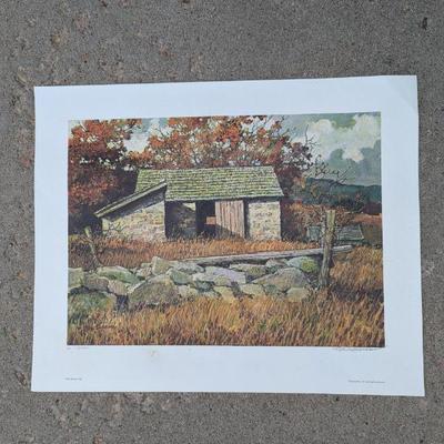 Lot #240 - SIGNED Eric Sloane Limited Edition Fall Print