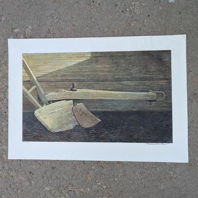 Lot #238 - SIGNED Eric Sloane Limited Edition Print "Plow"