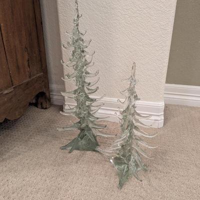 Lot #135 - Art Glass Christmas Trees