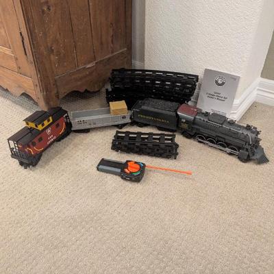 Lot #134 - Lionel G-Gauge Steam Train Set with Cars, Remote and Track