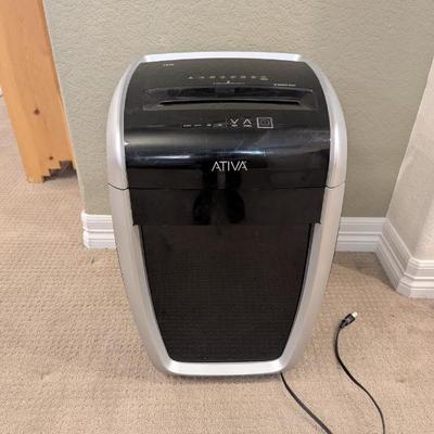 Lot #81 - ATIVA Document Shredder - Black and Silver with Control Panel