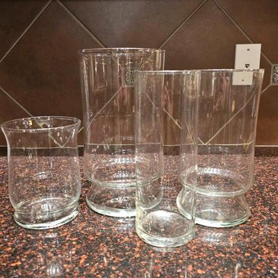 Lot #156 - Set of Four Glass Cylinder Vases