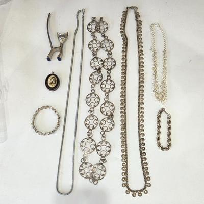 Lot #29 - Silver Tone & Silver Plate Costume Jewelry Lot