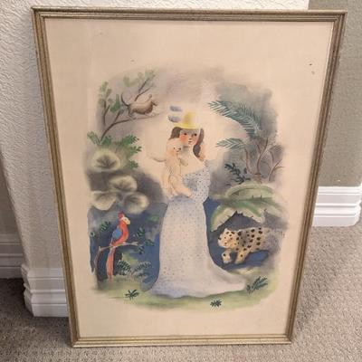 Lot #121 - RARE Madeleine Luka Original Signed Watercolor