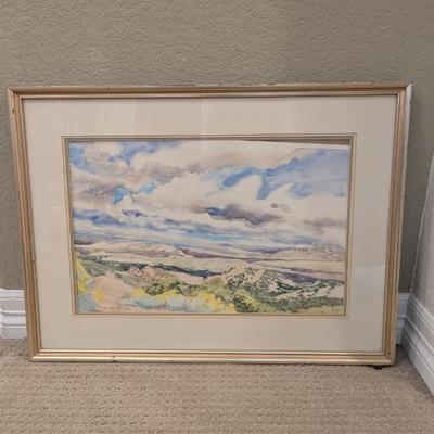 Lot #57 - Original Signed Watercolor Tesuque Fall by Lisa
