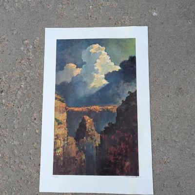 Lot #225 - SIGNED Eric Sloane Limited Edition Print "Deep Canyon"