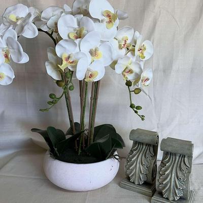 Orchid And Book Ends