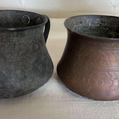 Copper Middel Eastern Copper Tin Cups