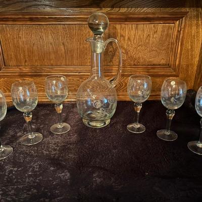 Romanian Decanter & Glasses
