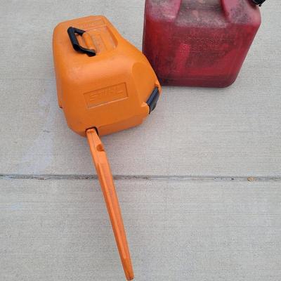 Stihl Chain Saw, Gas Can, & Spare Blades