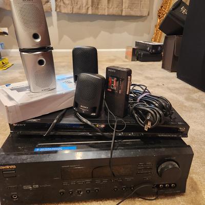 Onkyo Receiver And Sony Blu-ray Player