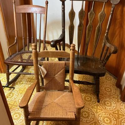 Vintage Wooden Rocking Chairs