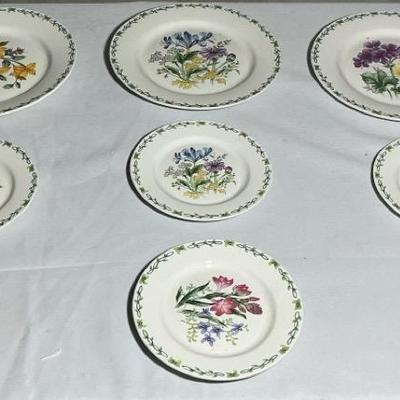 Vintage Floral Stoneware Plates 
