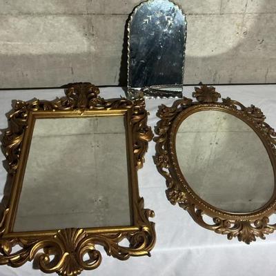 Brass Look Mirrors 