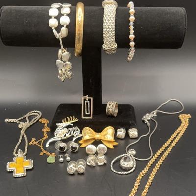 Costume Jewelry- Gold Toned, Silver Toned, Brighton, Napier, Bracelets, Necklaces, Pins, Ring, 