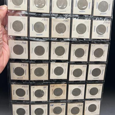 Collection Of 1899 To 1905 V Nickels   30 Coins 