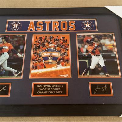 Houston Astros World Series Champion 2022 framed picture with laser etch