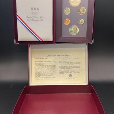 United States Mint 1988 Prestige Silver Commemorative Set - Coins