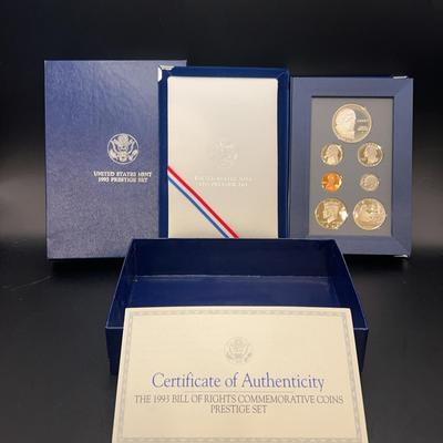 United States Mint 1993 Prestige Silver Commemorative Set