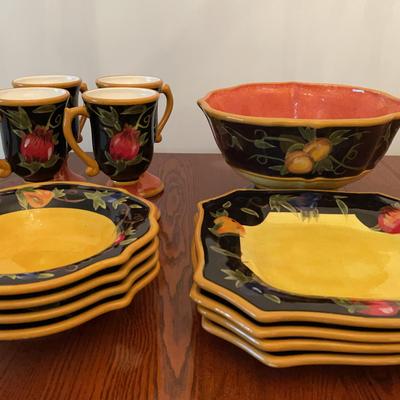 Set of 13 Fruit Themed Serving Dishes