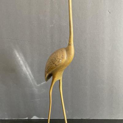 Brass Crane Statue