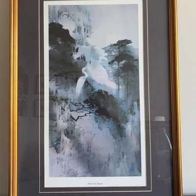 Alice Smith - Moon At Dawn - Framed Stork Print