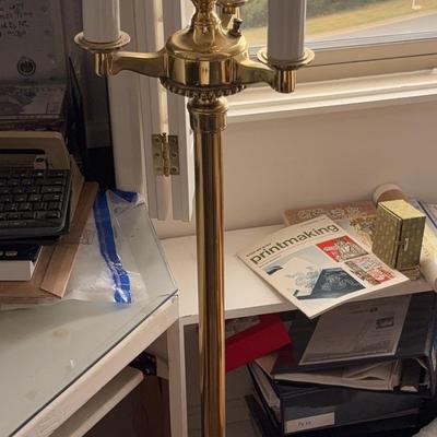Gold-Tone Metal Floor Lamp