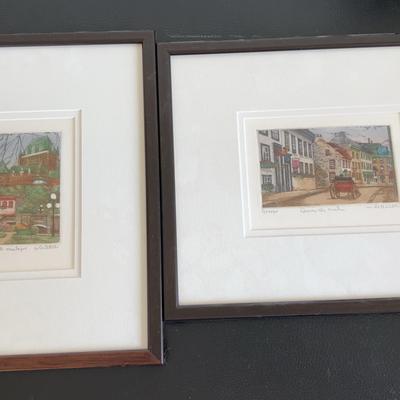Framed And Matted Etching By Nicole Ouellet