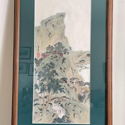 Watercolor Painting By Dottie Blair "A Scholar Returns to his Humble Village"
