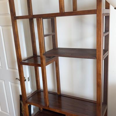 Vintage Open Wooden Shelving Unit